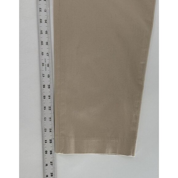 Eddie Bauer Women’s Khaki Stretch Cropped Pants Size 14P Office Comfort - Picture 9 of 10